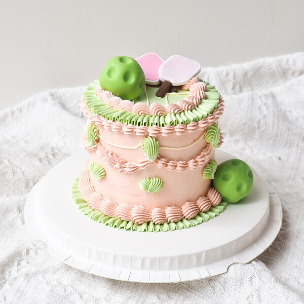 Courtside Cutie | Vintage Pickleball Theme Cake